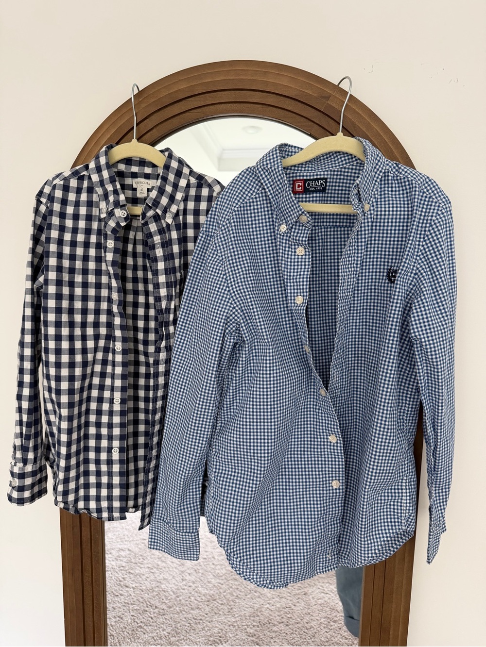Chaps and J. Crew Blue Gingham Button-Down Shirt for Boys
